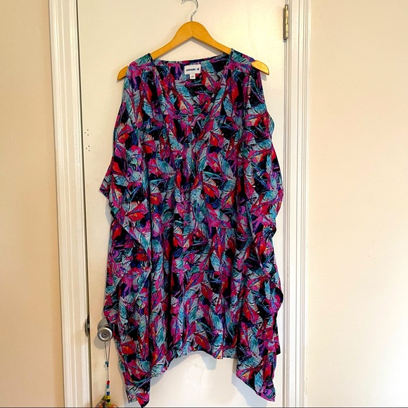 Multi-color Tropical Swim Coverup - Picture 5 of 5